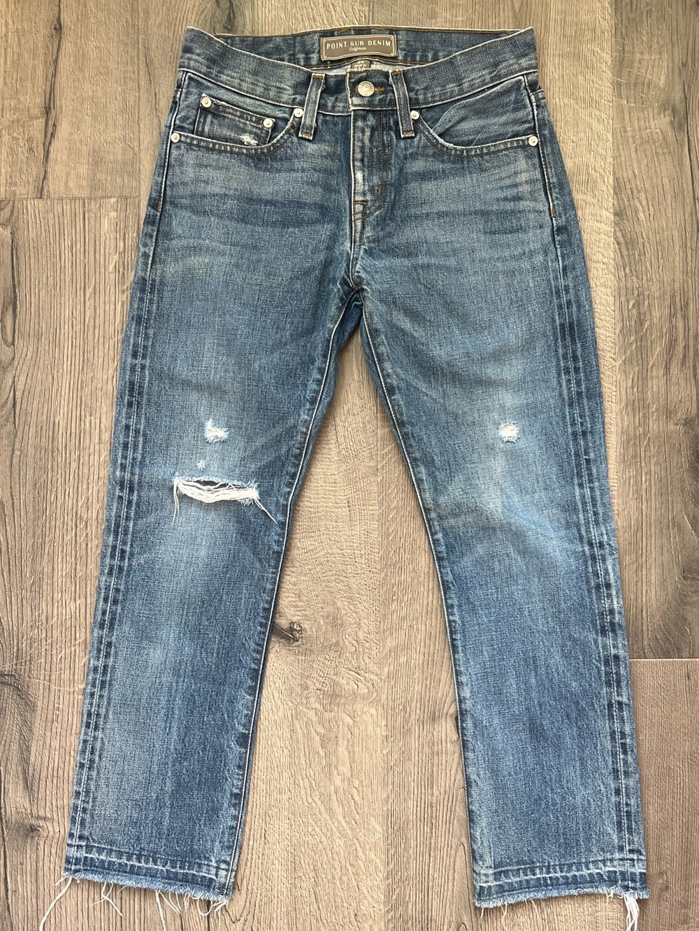 Point Sur Women's Distressed Blue Jeans